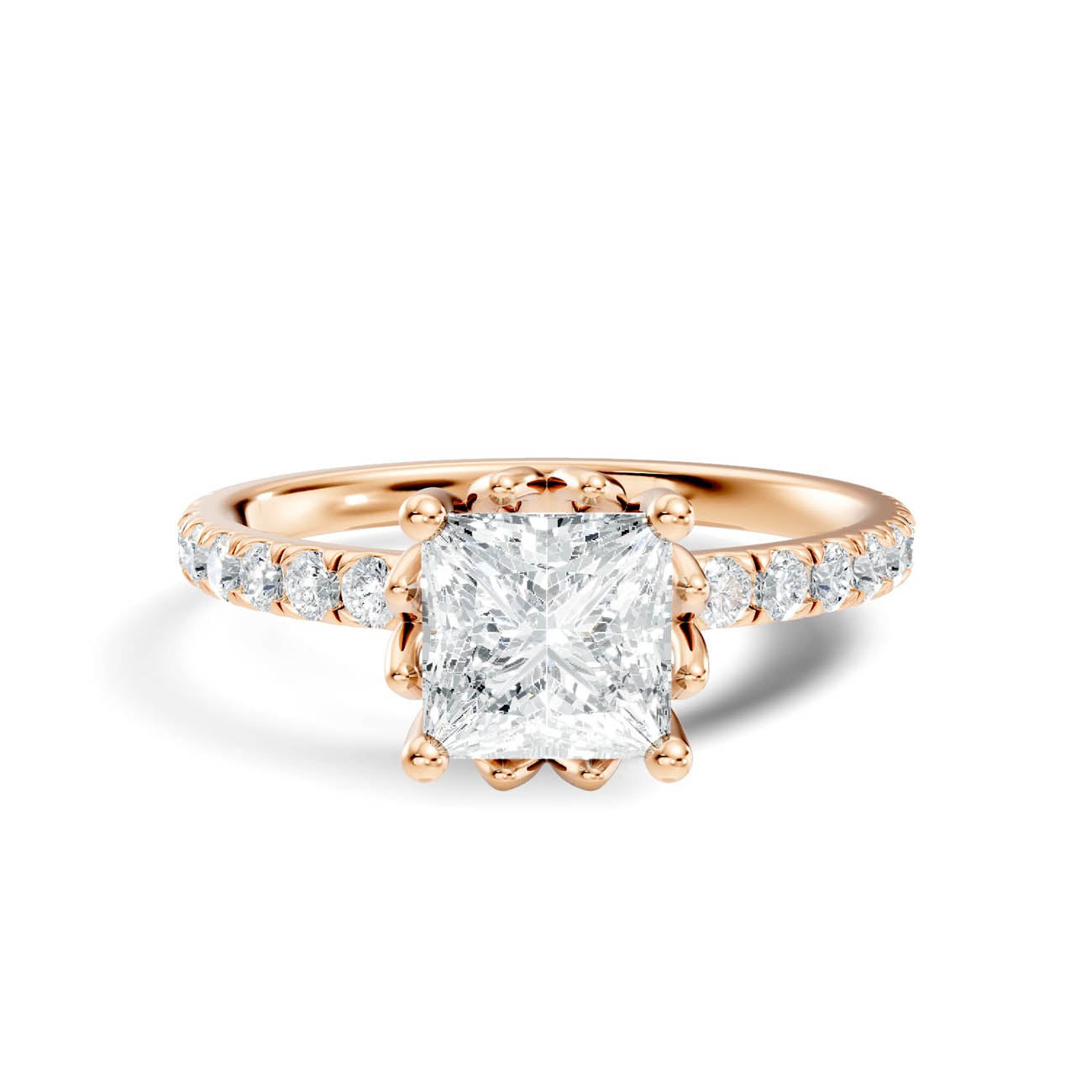 .50-1.50 Ct. Princess-Cut Diamond Ring with Diamond-Accented Band (ja13-b) 6