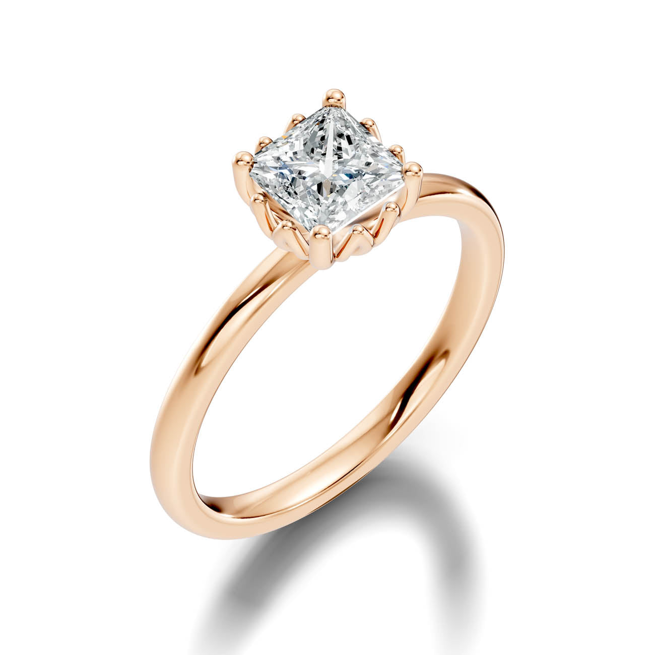 .50-1.50 Ct. Princess Cut Diamond Solitaire Ring with Prong Setting (ja13-b copy) 8