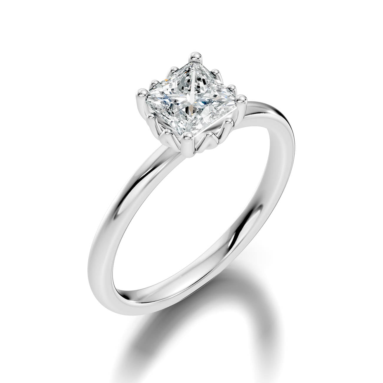 .50-1.50 Ct. Princess Cut Diamond Solitaire Ring with Prong Setting (ja13-b copy) 12