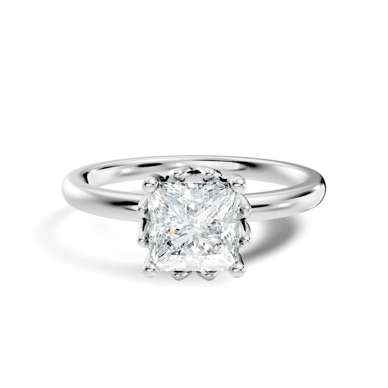 .50-1.50 Ct. Princess Cut Diamond Solitaire Ring with Prong Setting (ja13-b copy) 10