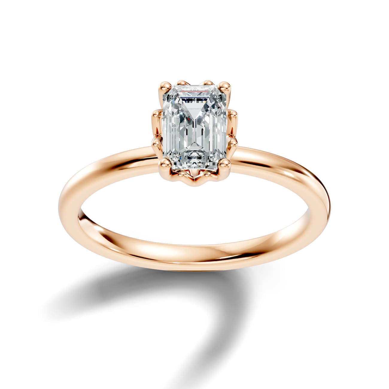 .50-1.50 Ct. Classic Emerald-Cut Diamond Solitaire Ring with Eight-Prong Setting (ja13-c copy) 7