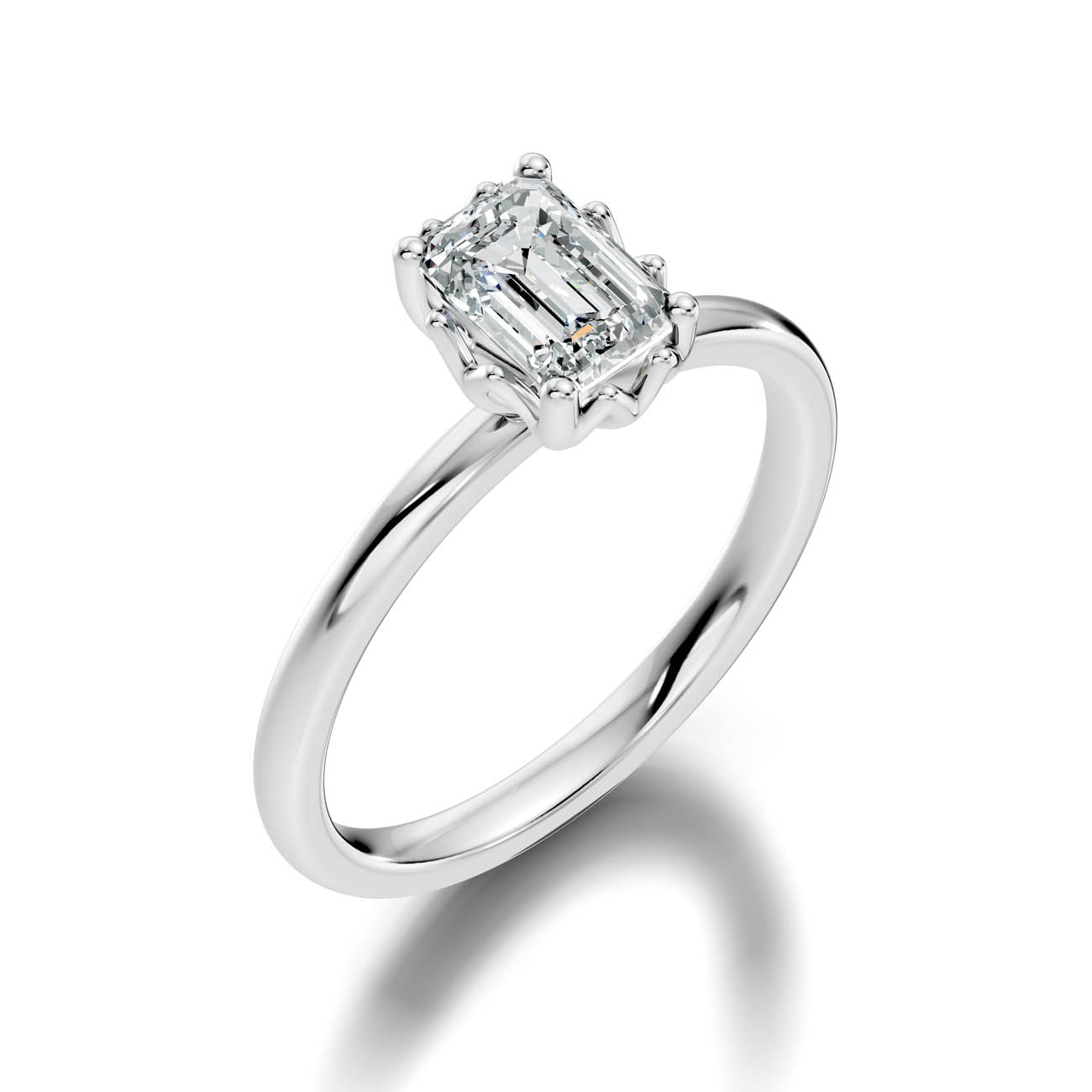 .50-1.50 Ct. Classic Emerald-Cut Diamond Solitaire Ring with Eight-Prong Setting (ja13-c copy) 13