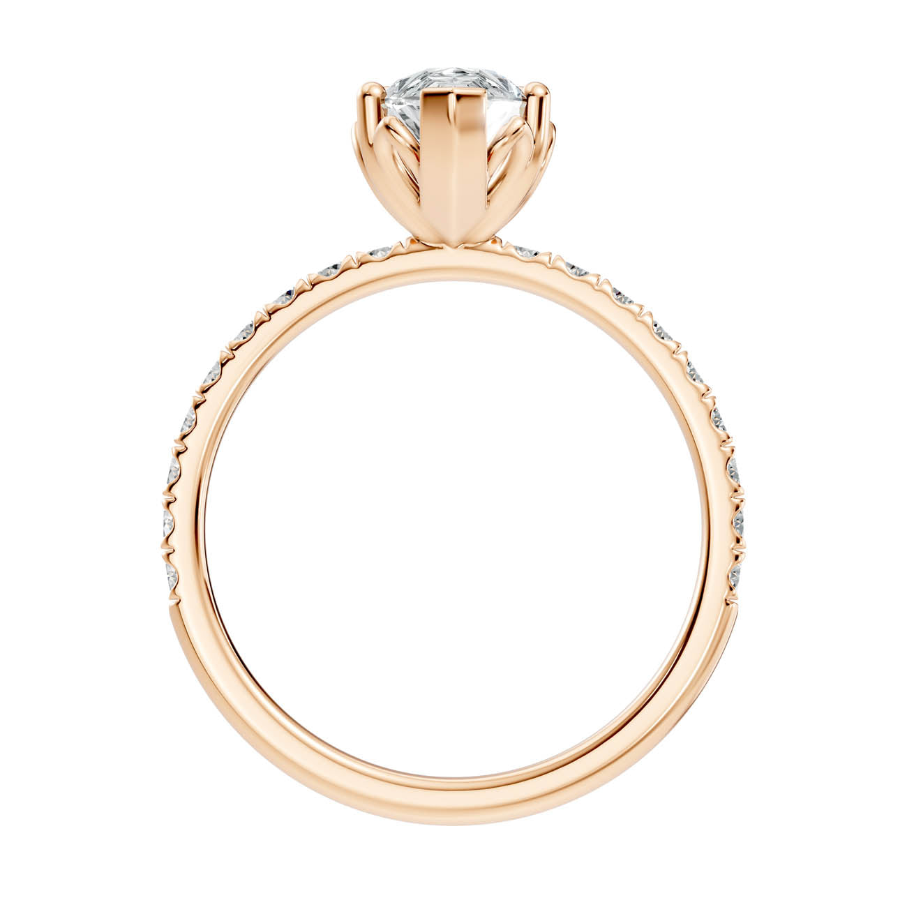 .50-1.50 Ct. Classic Pear Diamond Ring with Pavé Shank (ja13-f) 5