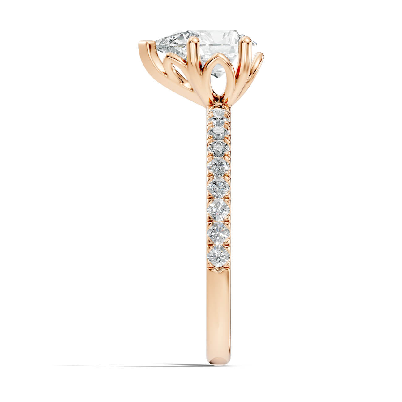 .50-1.50 Ct. Classic Pear Diamond Ring with Pavé Shank (ja13-f) 8