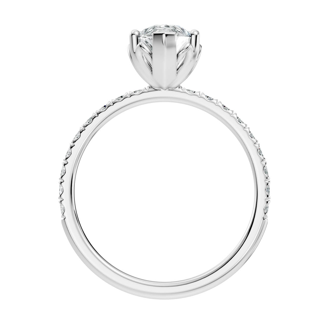 .50-1.50 Ct. Classic Pear Diamond Ring with Pavé Shank (ja13-f) 11