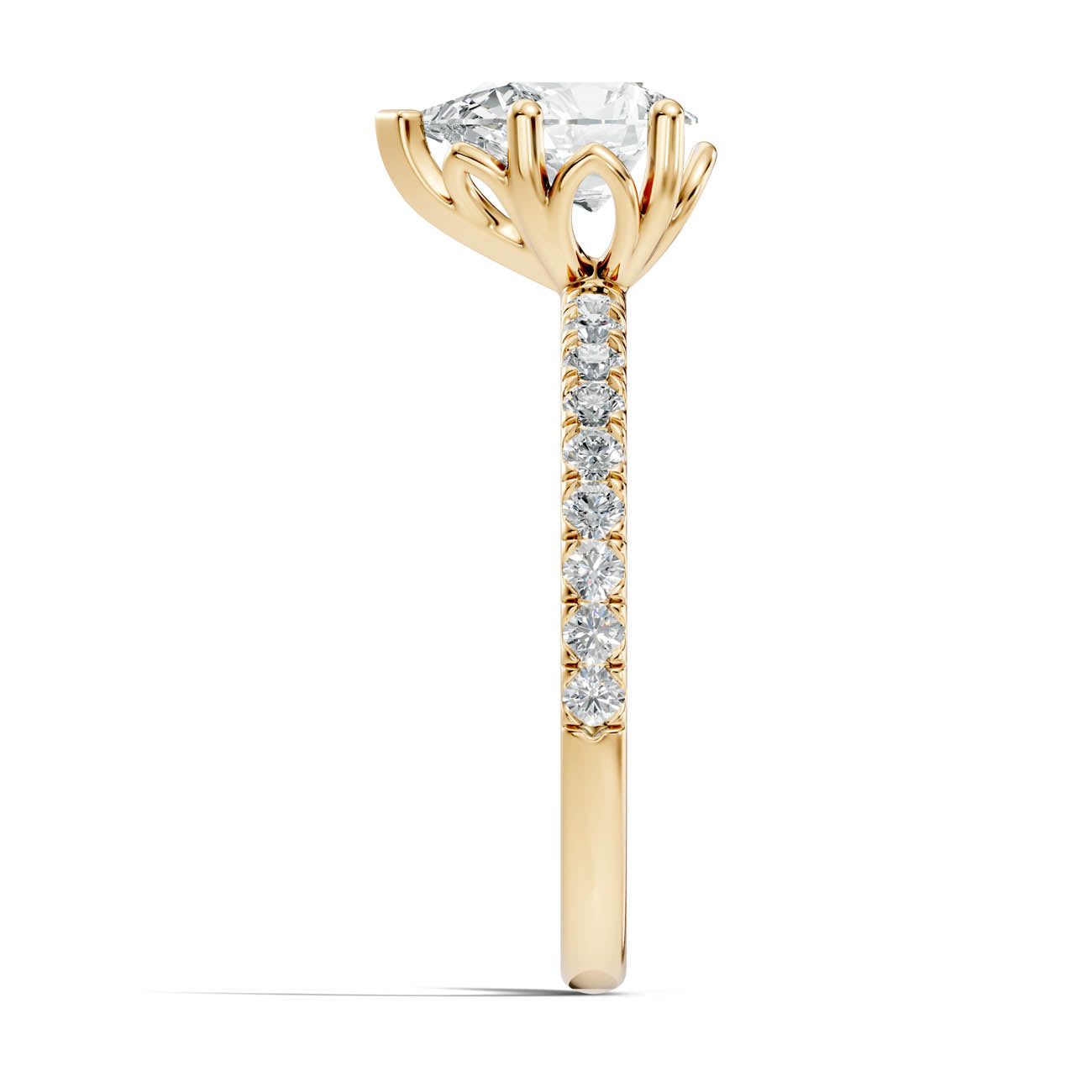 .50-1.50 Ct. Classic Pear Diamond Ring with Pavé Shank (ja13-f) 15