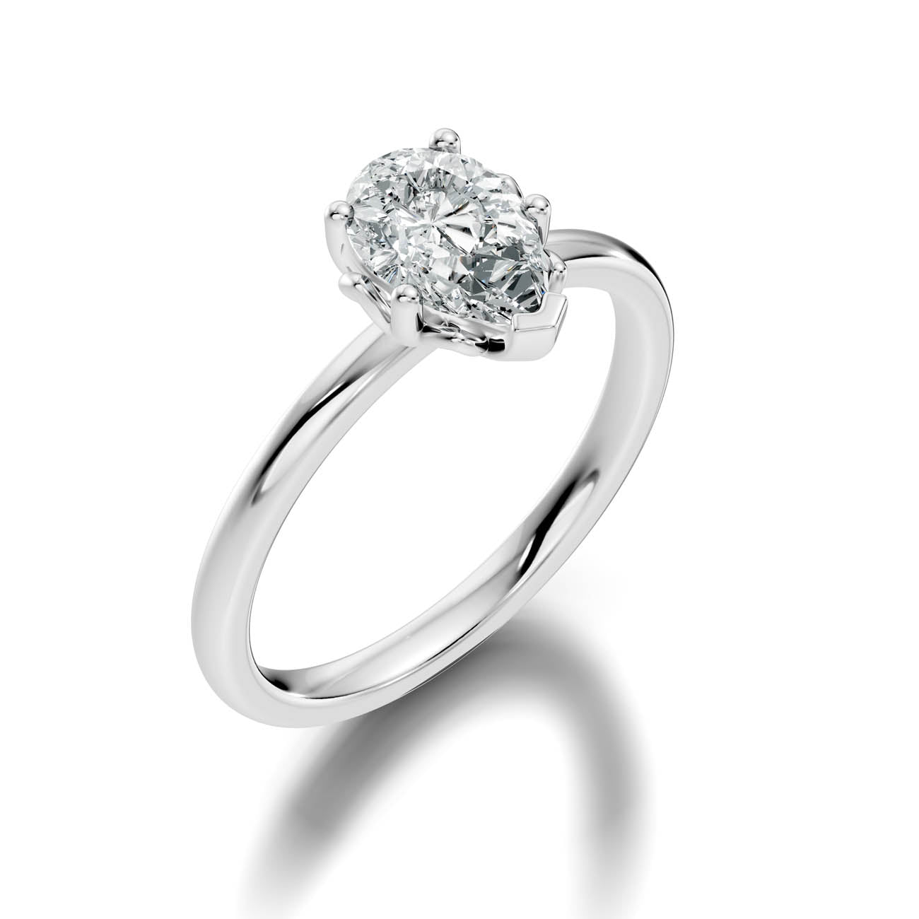 .50-1.50 Ct. Classic Pear-Shaped Diamond Solitaire Ring with Six-Prong Setting (ja13-f copy) 13