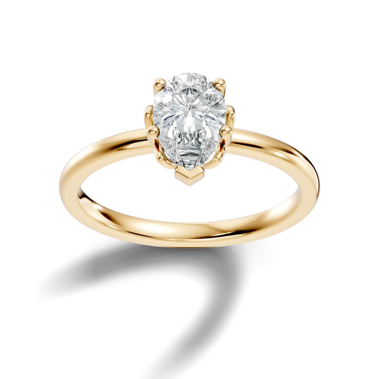 .50-1.50 Ct. Classic Pear-Shaped Diamond Solitaire Ring with Six-Prong Setting (ja13-f copy) 4