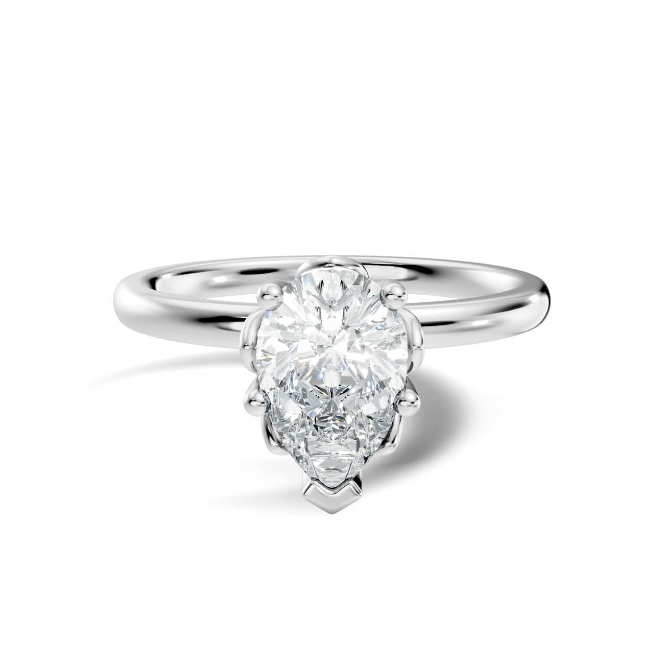 .50-1.50 Ct. Classic Pear-Shaped Diamond Solitaire Ring with Six-Prong Setting (ja13-f copy) 10