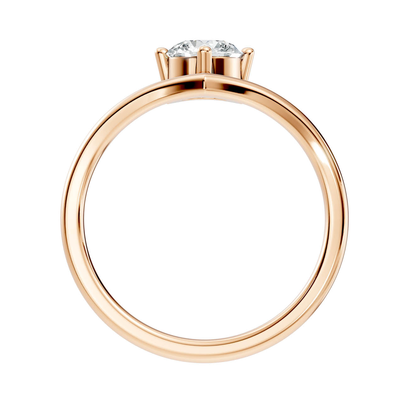 .50 Ct. Round Cut Diamond Chevron Solitaire Ring (20-a copy) 5
