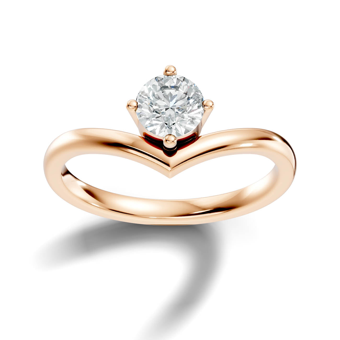 .50 Ct. Round Cut Diamond Chevron Solitaire Ring (20-a copy) 7