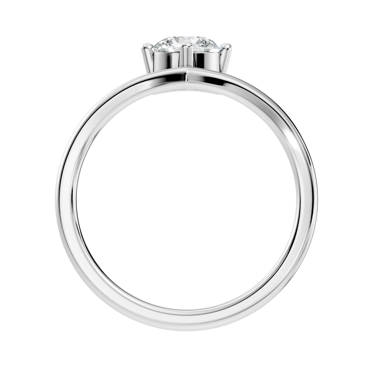 .50 Ct. Round Cut Diamond Chevron Solitaire Ring (20-a copy) 11