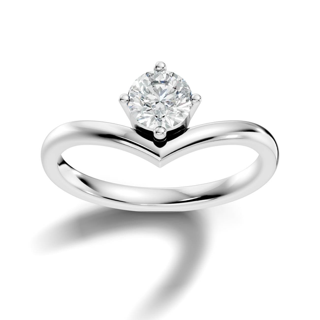 .50 Ct. Round Cut Diamond Chevron Solitaire Ring (20-a copy)