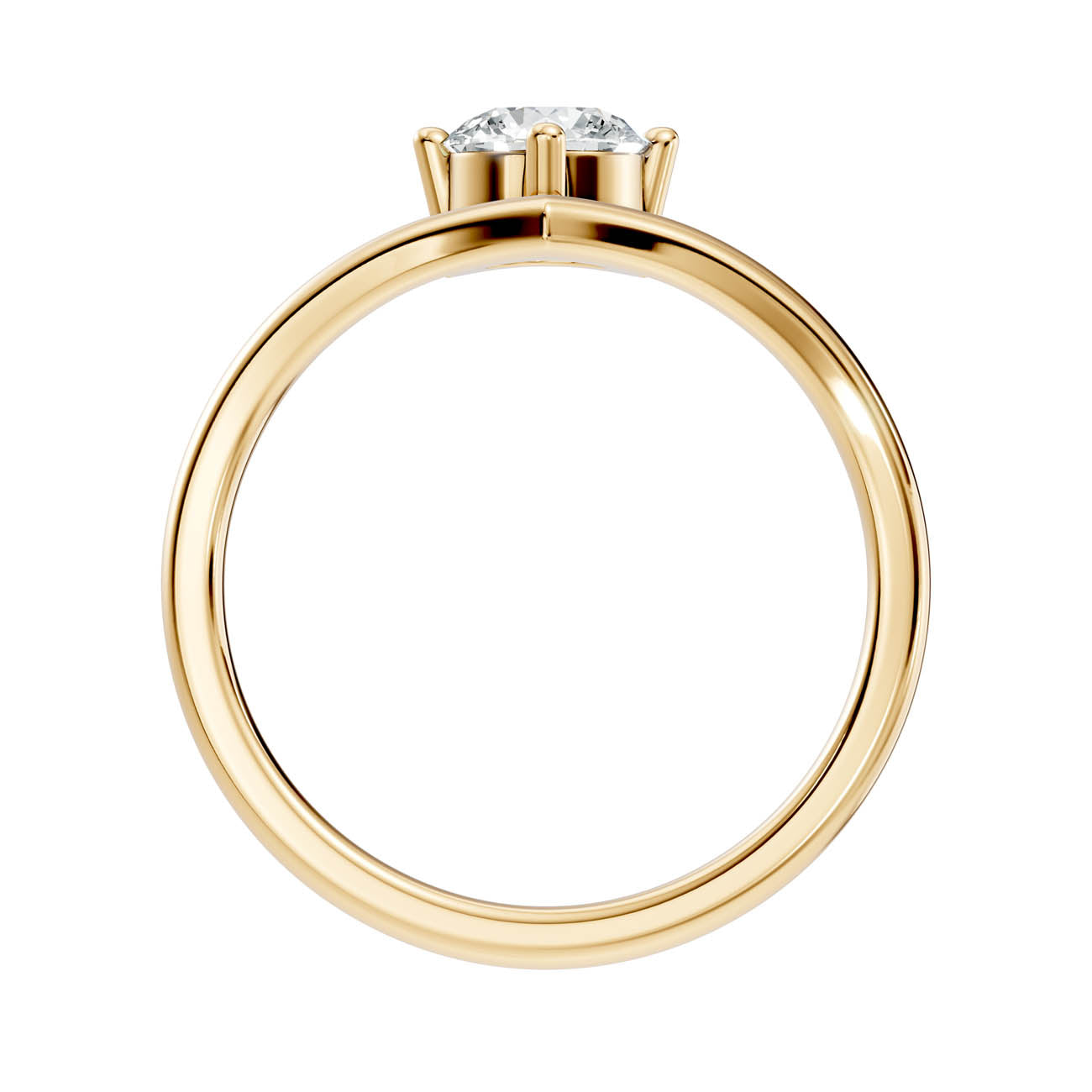 .50 Ct. Round Cut Diamond Chevron Solitaire Ring (20-a copy) 14