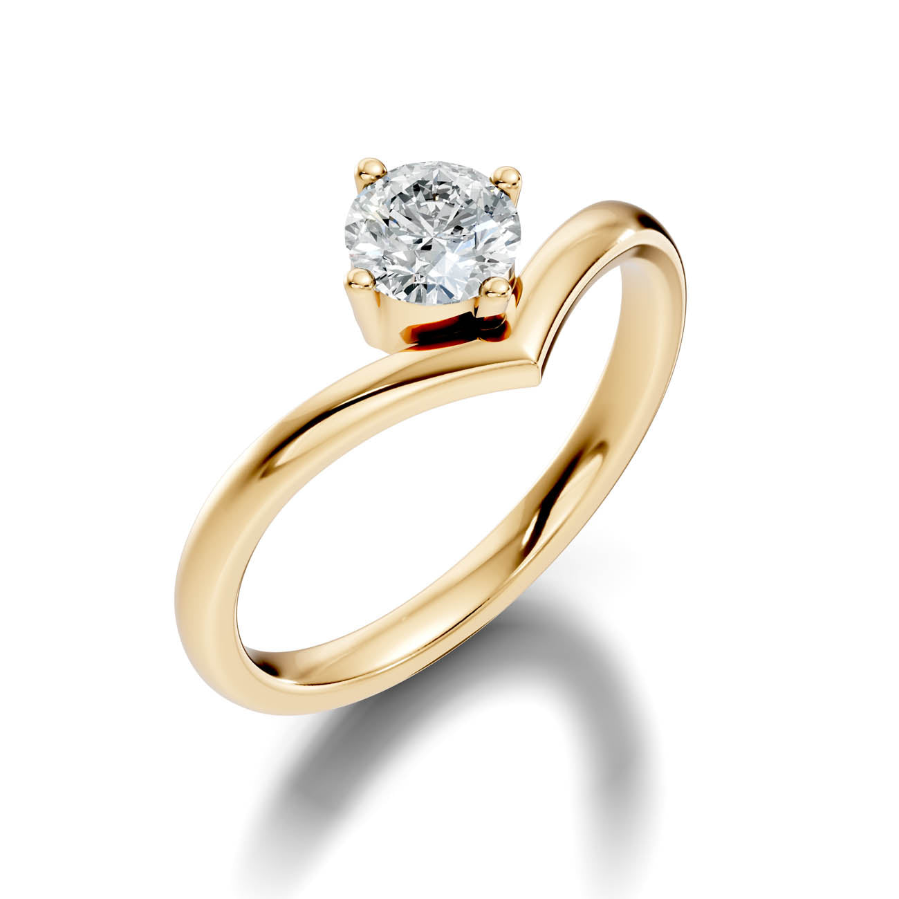 .50 Ct. Round Cut Diamond Chevron Solitaire Ring (20-a copy)