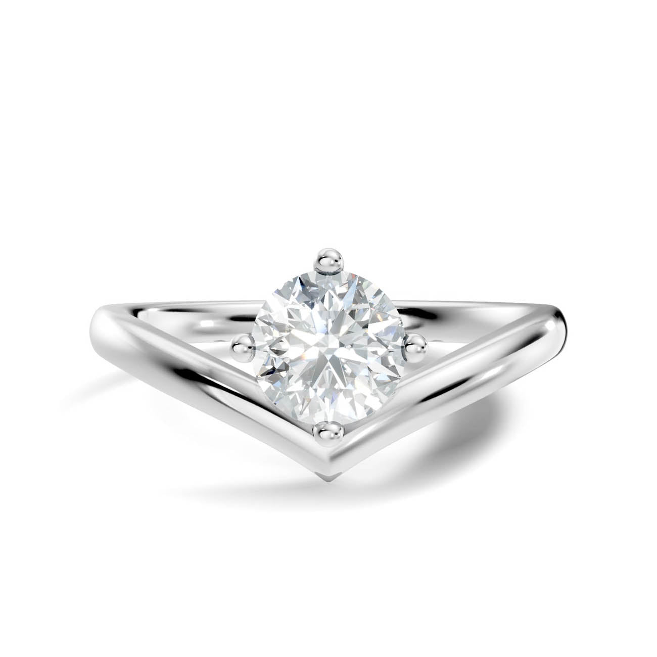 .50 Ct. Round Cut Diamond Chevron Solitaire Ring (20-a copy) 10