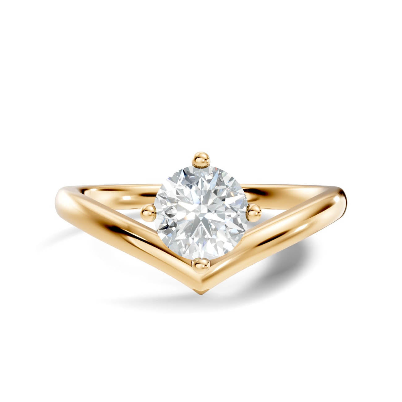 .50 Ct. Round Cut Diamond Chevron Solitaire Ring (20-a copy) 3