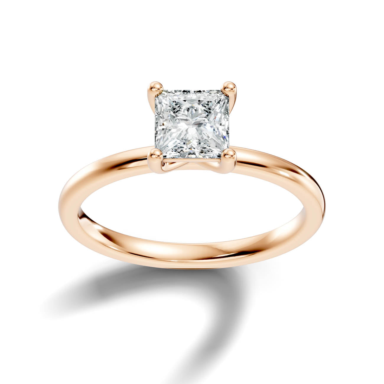 .50-1.50 Ct. Classic Princess-Cut Diamond Solitaire Ring with Four-Prong Setting (ja16-b copy) 5