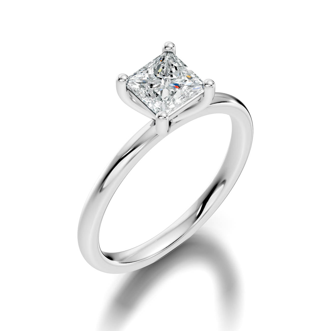 .50-1.50 Ct. Classic Princess-Cut Diamond Solitaire Ring with Four-Prong Setting (ja16-b copy) 12
