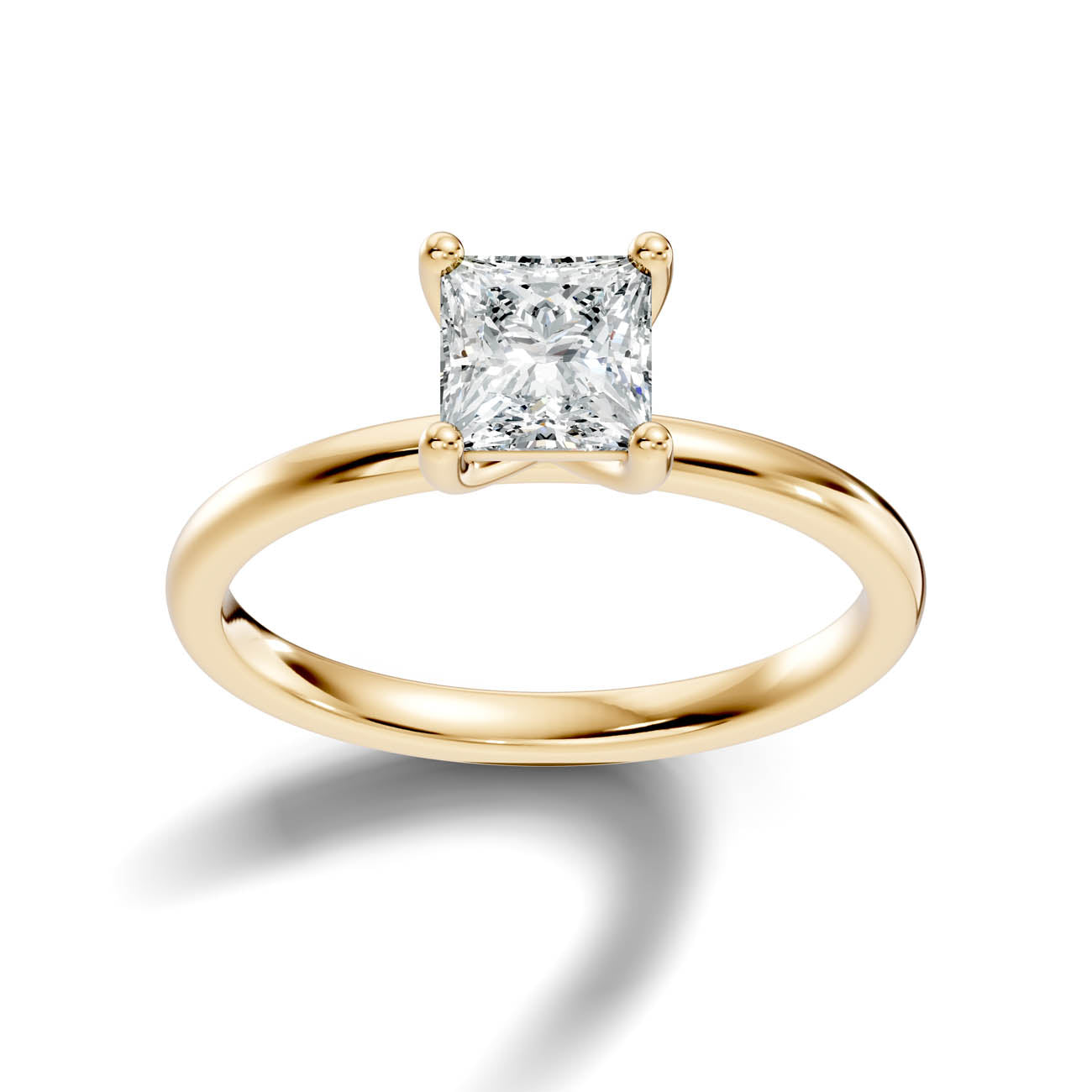 .50-1.50 Ct. Classic Princess-Cut Diamond Solitaire Ring with Four-Prong Setting (ja16-b copy) 14