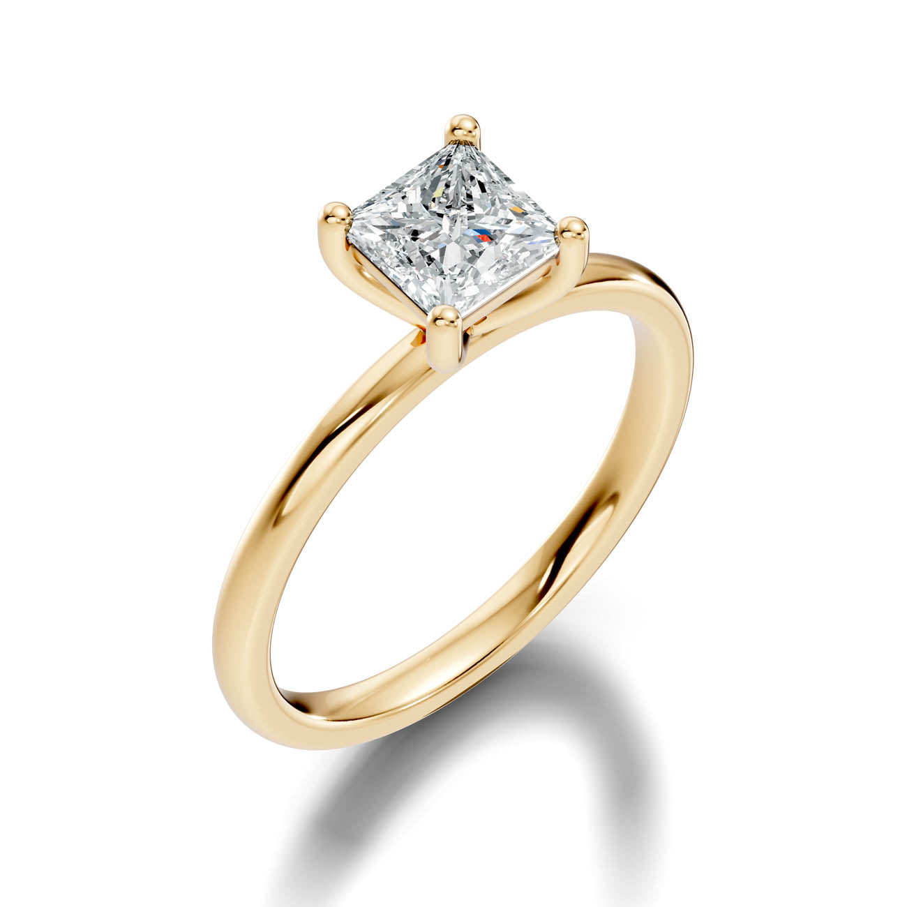 .50-1.50 Ct. Classic Princess-Cut Diamond Solitaire Ring with Four-Prong Setting (ja16-b copy)