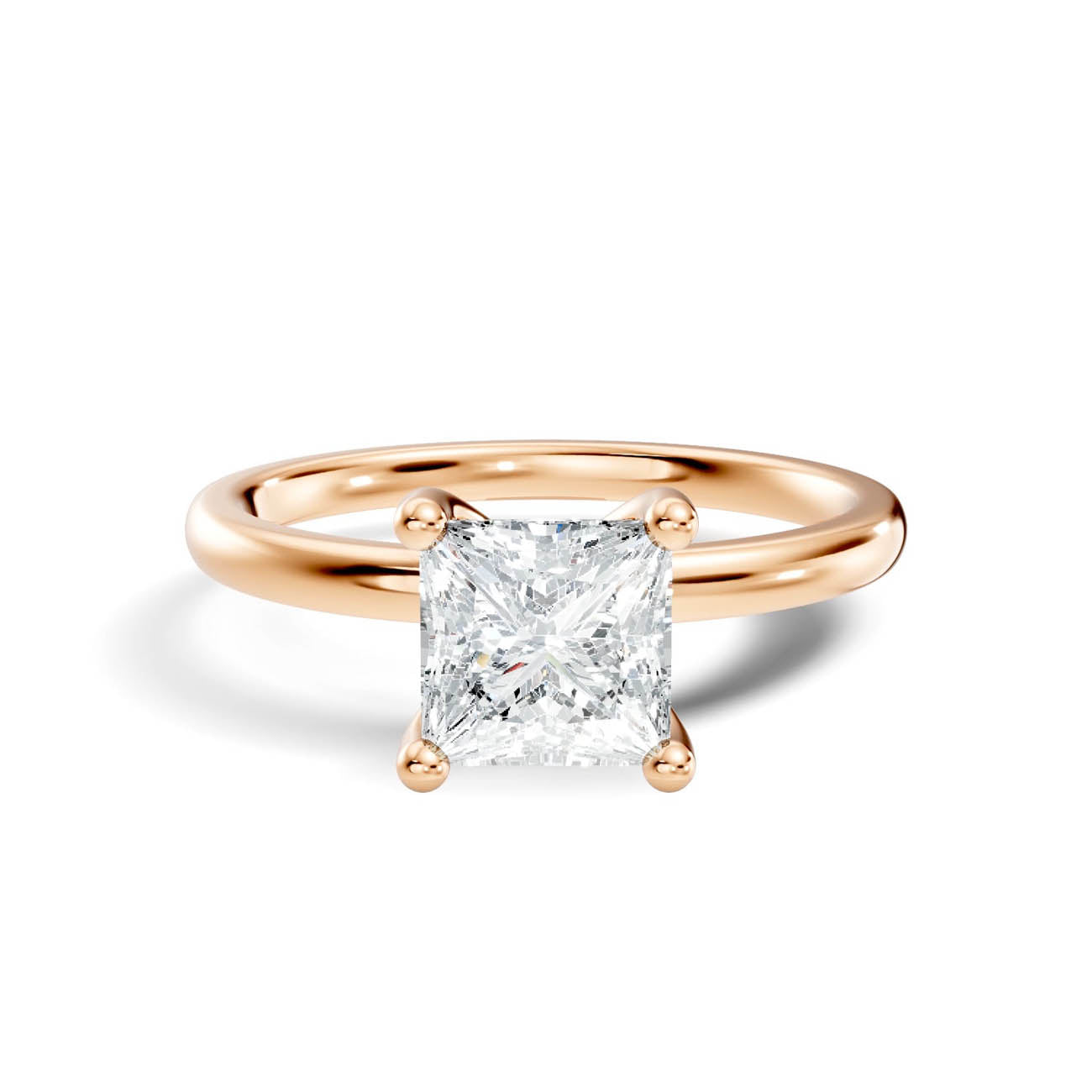 .50-1.50 Ct. Classic Princess-Cut Diamond Solitaire Ring with Four-Prong Setting (ja16-b copy) 7