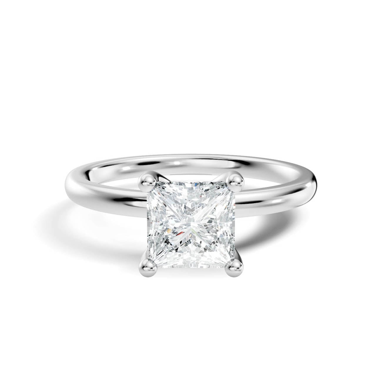 .50-1.50 Ct. Classic Princess-Cut Diamond Solitaire Ring with Four-Prong Setting (ja16-b copy) 10