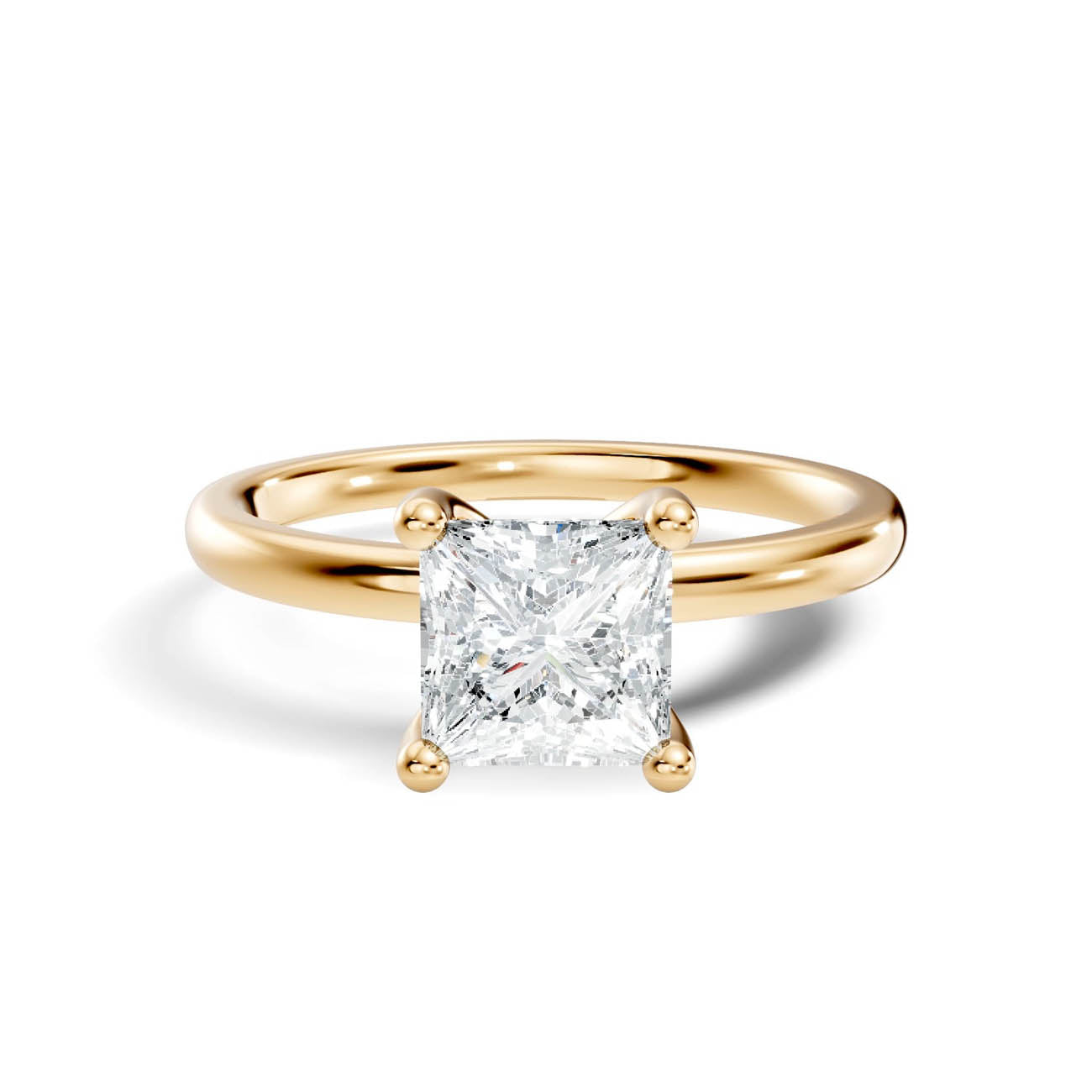 .50-1.50 Ct. Classic Princess-Cut Diamond Solitaire Ring with Four-Prong Setting (ja16-b copy) 3