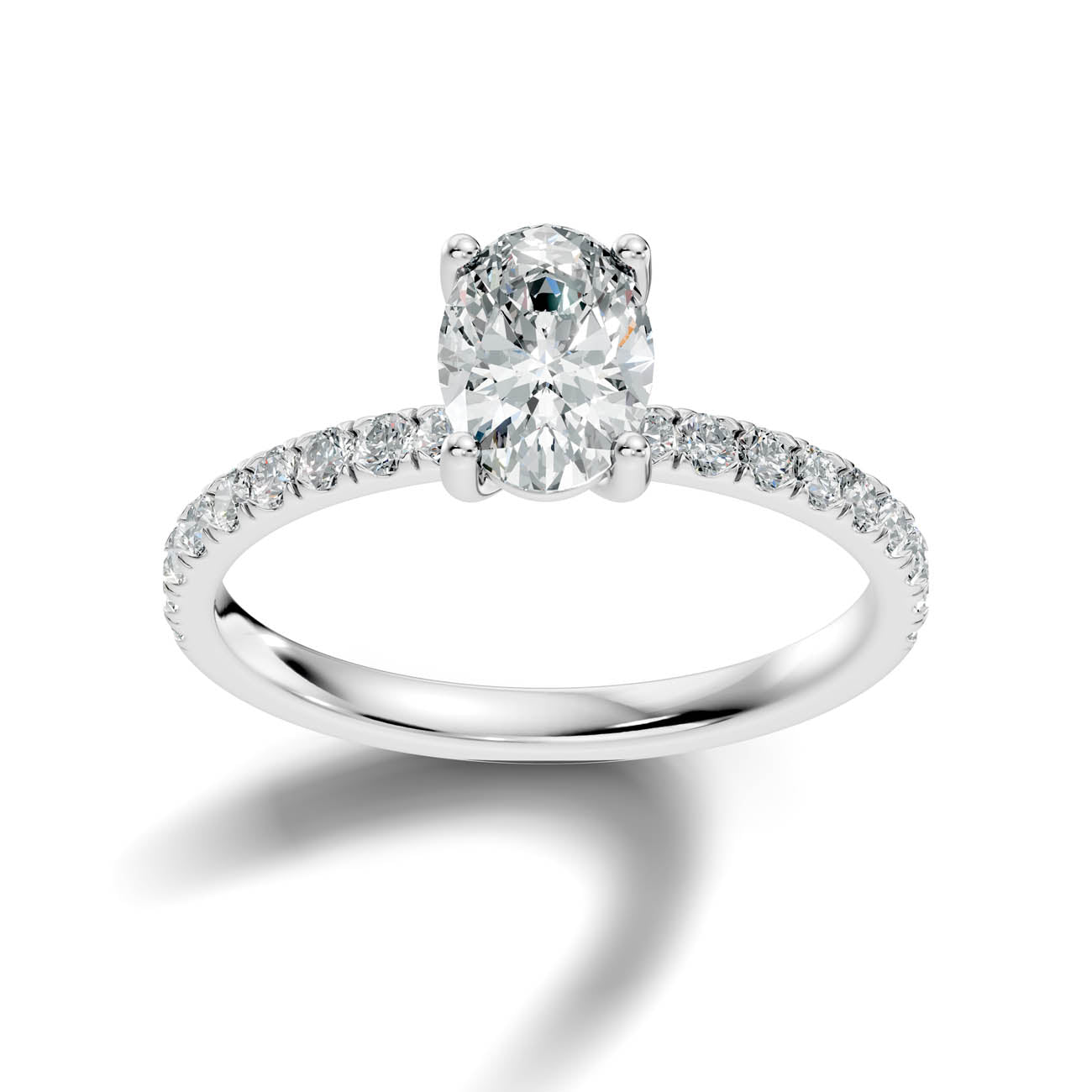 .50-1.50 Ct. Oval Diamond Ring with Diamond Band (ja16-e)