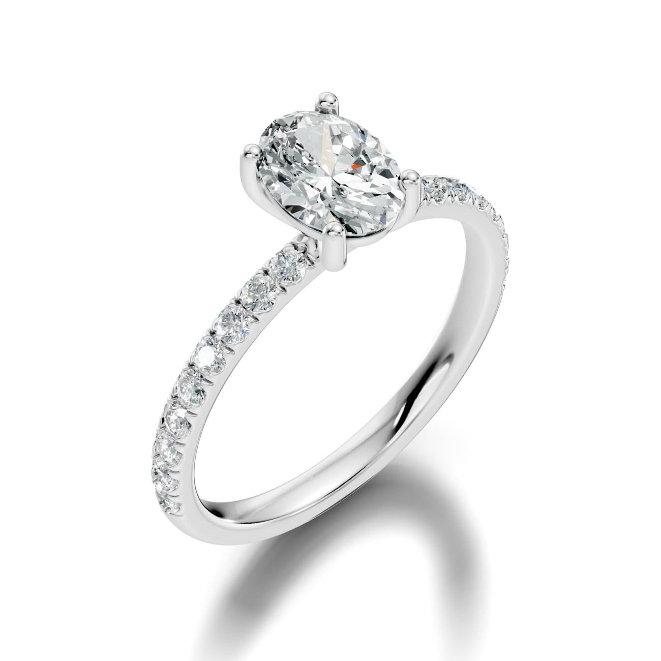 .50-1.50 Ct. Oval Diamond Ring with Diamond Band (ja16-e) 11