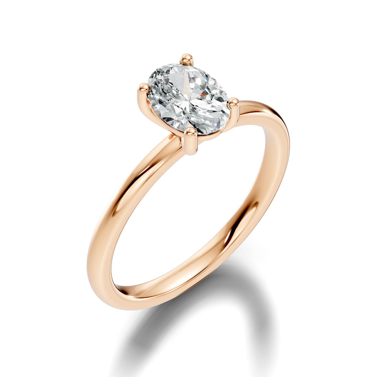 .50-1.50 Ct. Oval Diamond Solitaire Ring with Four-Prong Setting (ja16-e copy) 9