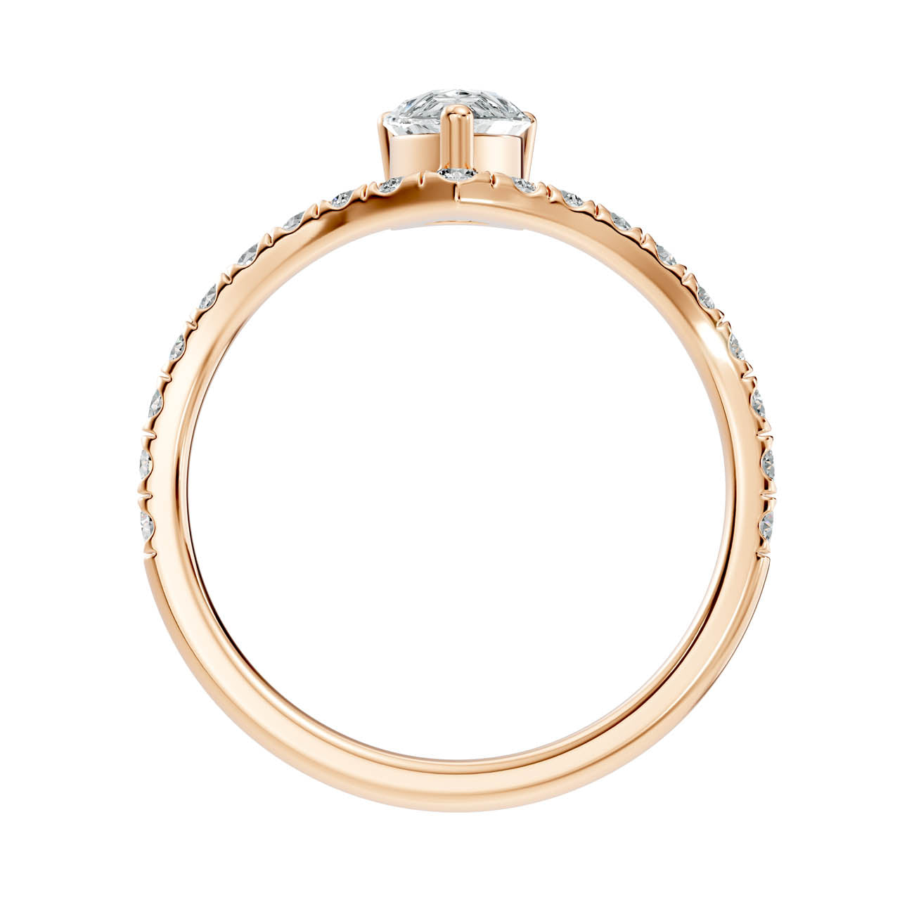 .92 Ct. Pear Cut Diamond Chevron Pavé Ring (20-d) 5