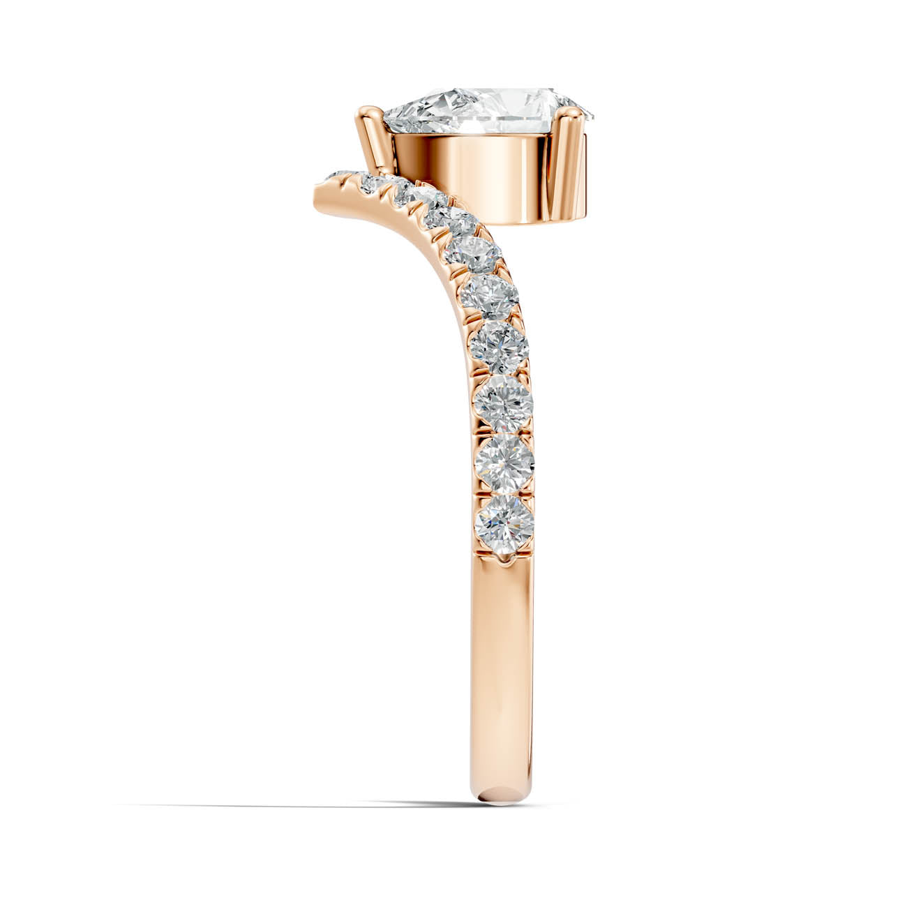 .92 Ct. Pear Cut Diamond Chevron Pavé Ring (20-d) 8