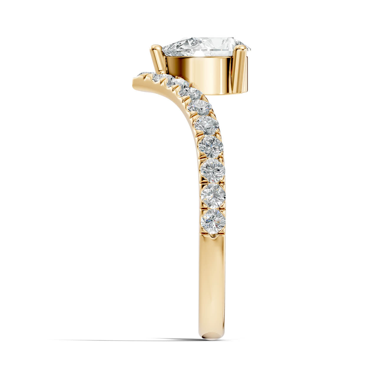 .92 Ct. Pear Cut Diamond Chevron Pavé Ring (20-d) 15