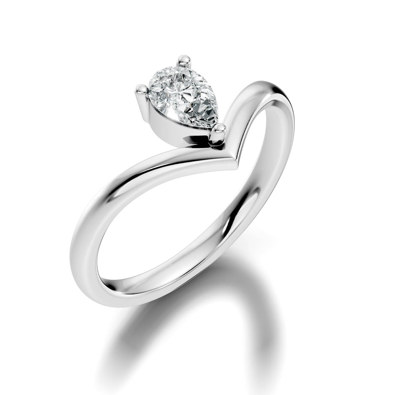 .50 Ct. Pear Cut Diamond Chevron Ring (20-d copy) 14