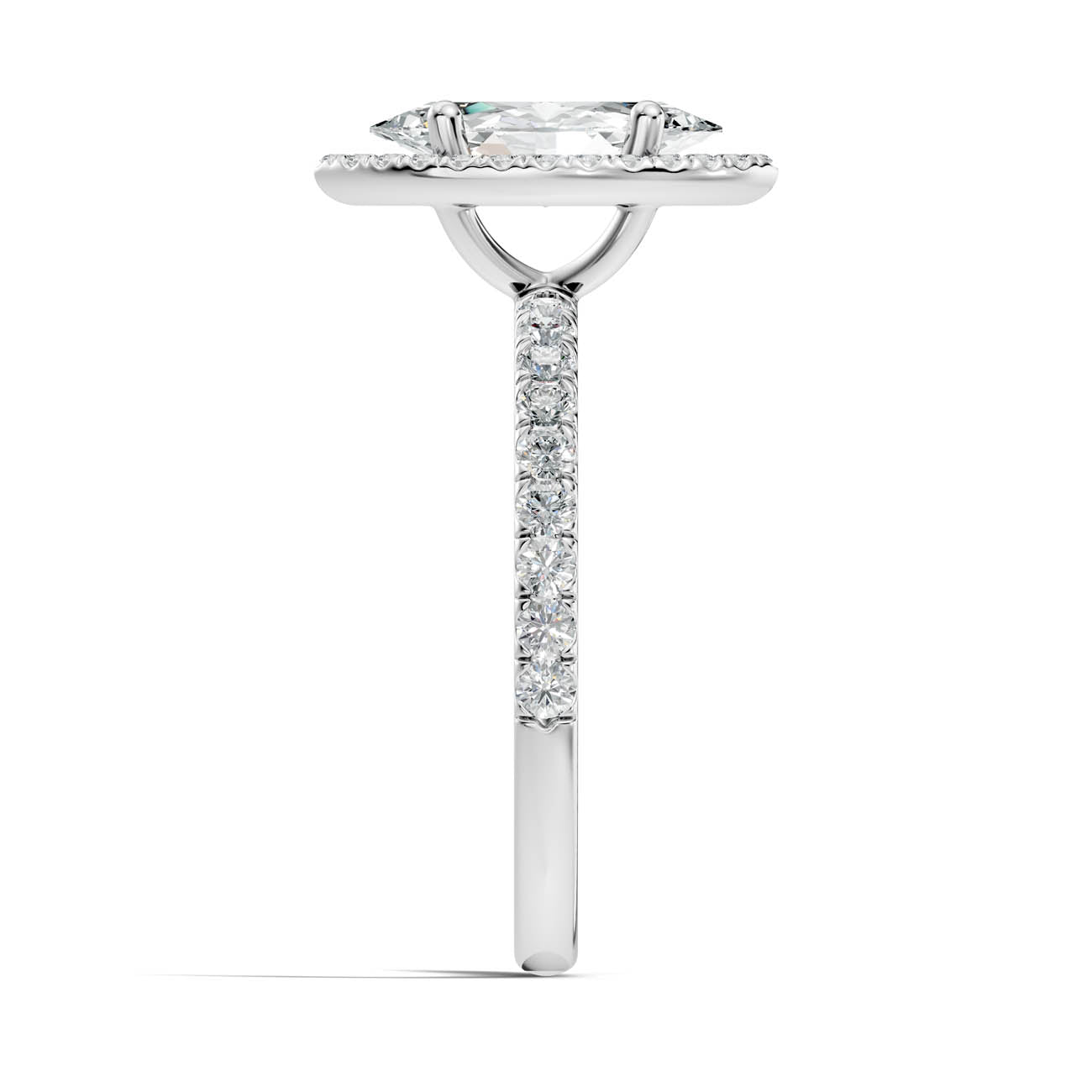 .50-1.50 Ct. Marquise Diamond Halo Ring with Diamond-Accented Band (ja17-d) 13