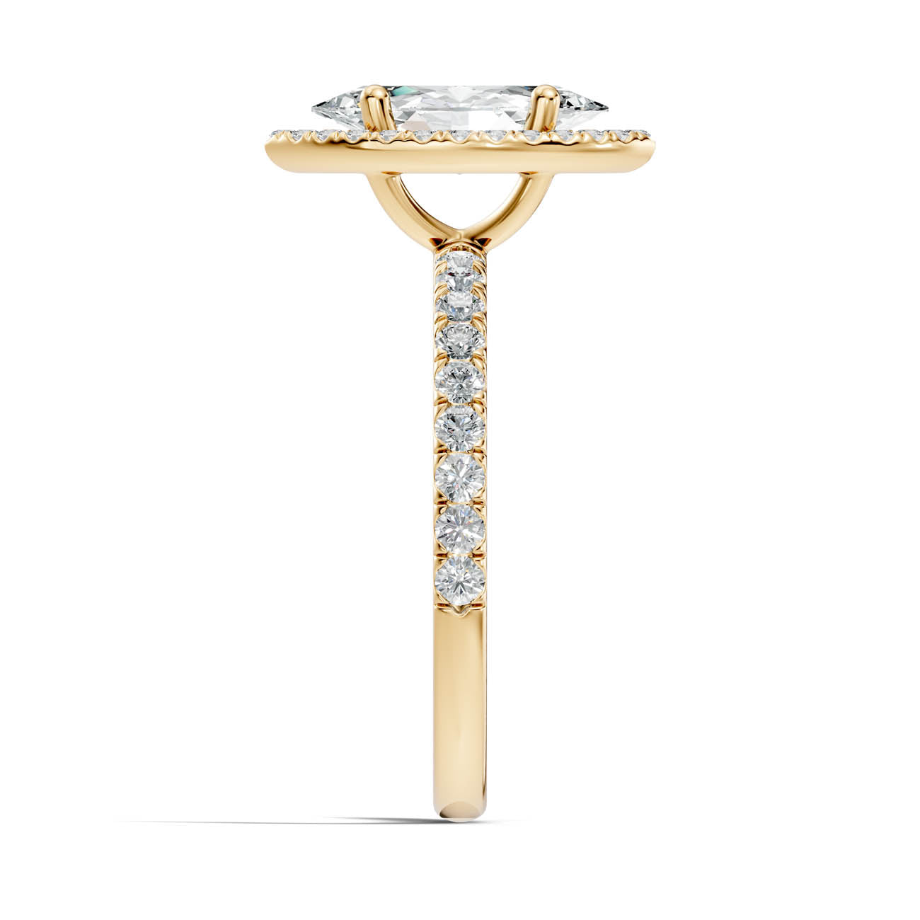 .50-1.50 Ct. Marquise Diamond Halo Ring with Diamond-Accented Band (ja17-d) 4