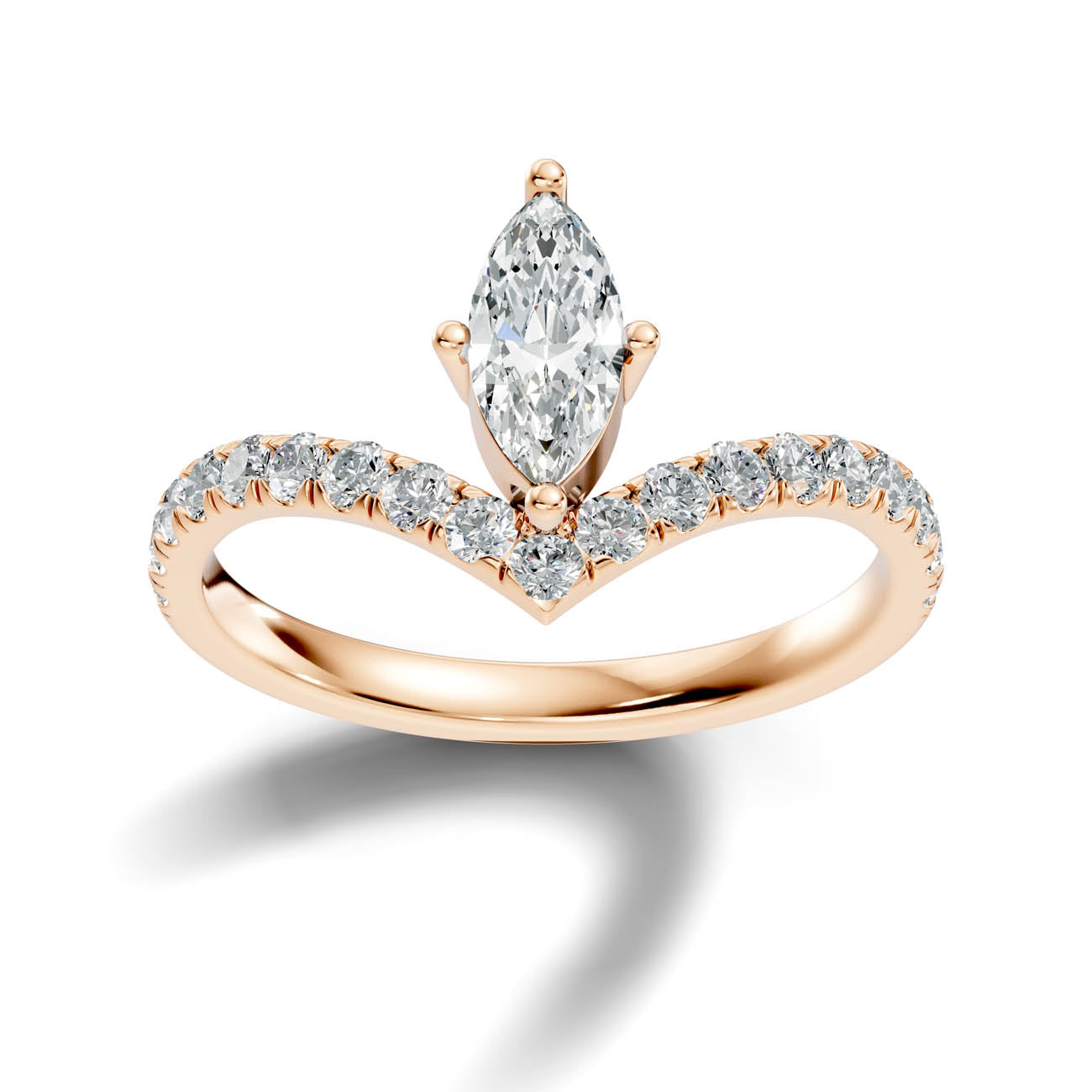 .92 Ct. Marquise Cut Diamond Chevron Pavé Ring (20-e) 7