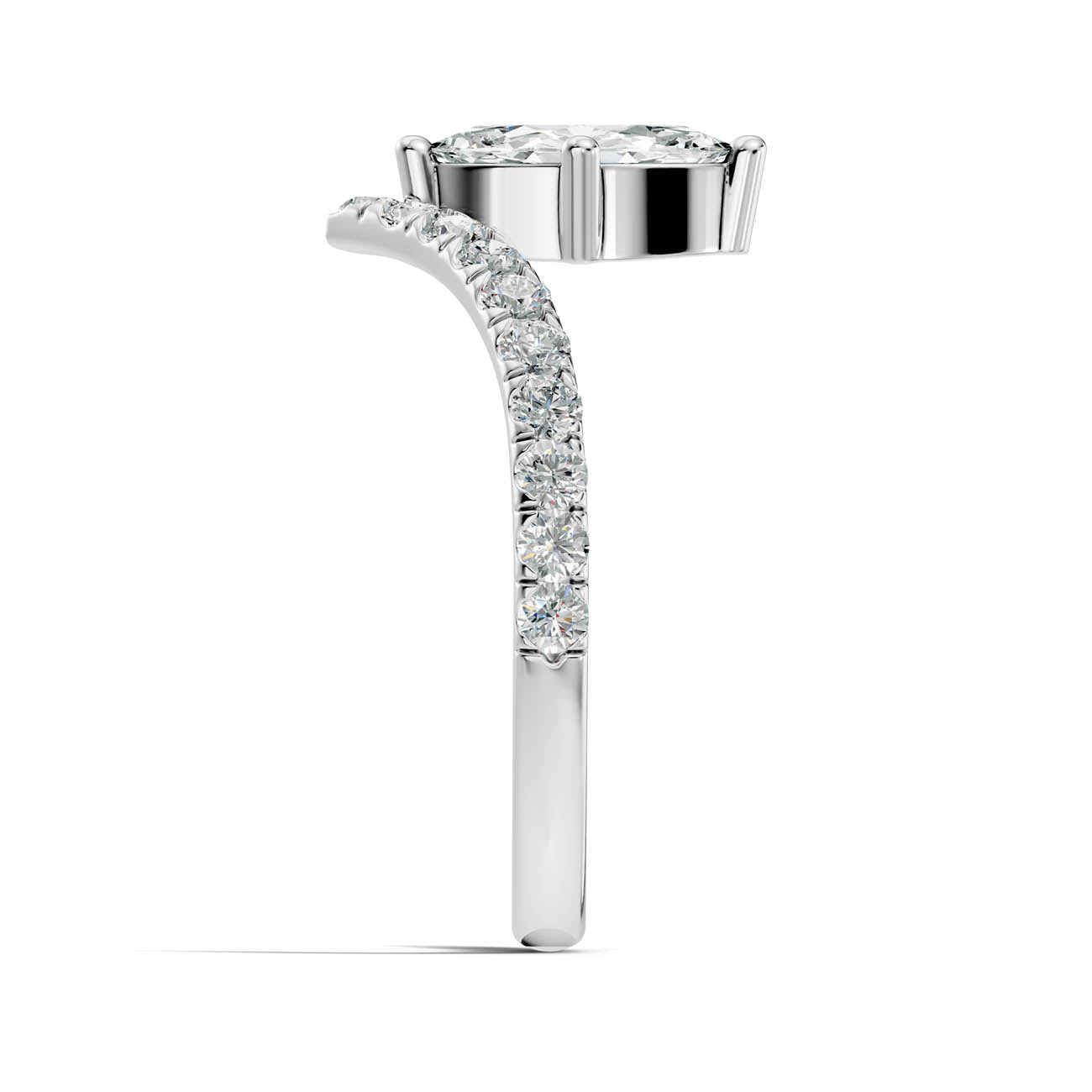 .92 Ct. Marquise Cut Diamond Chevron Pavé Ring (20-e) 12