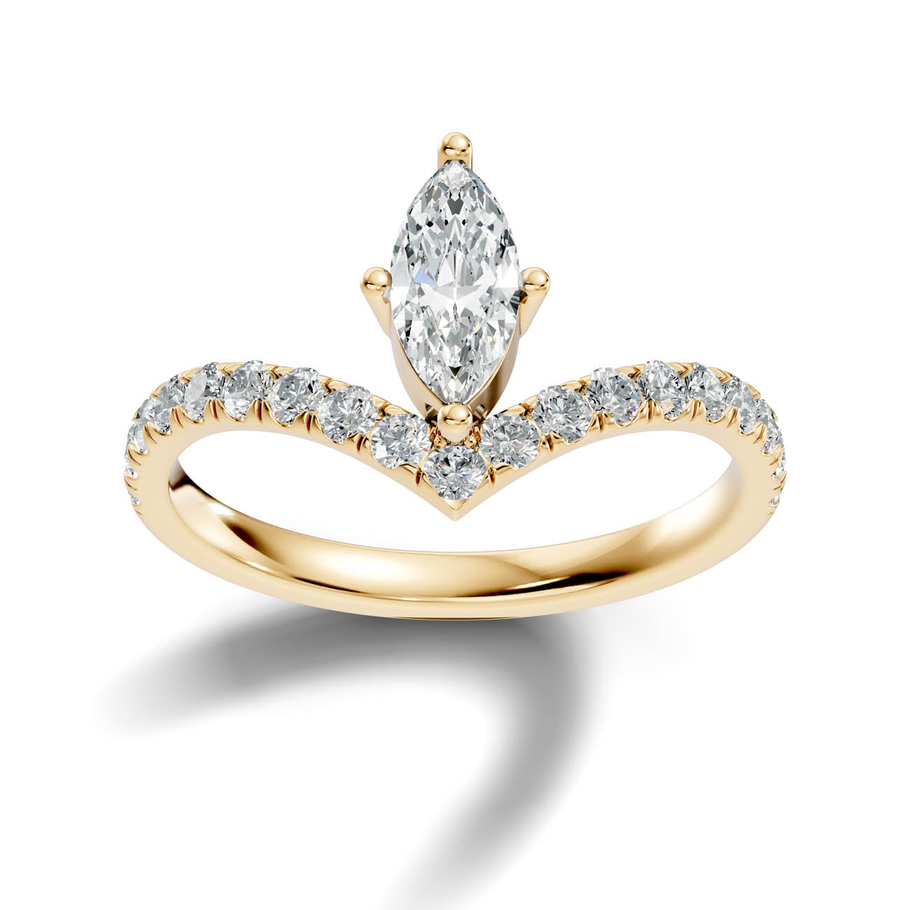 .92 Ct. Marquise Cut Diamond Chevron Pavé Ring (20-e) 4