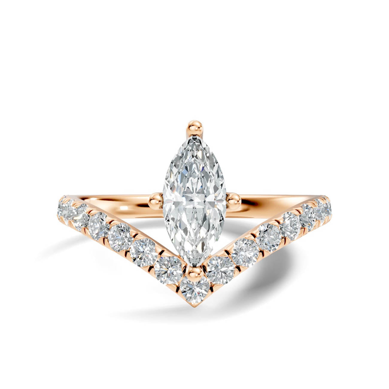 .92 Ct. Marquise Cut Diamond Chevron Pavé Ring (20-e) 6
