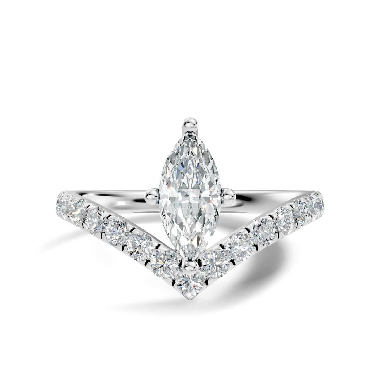 .92 Ct. Marquise Cut Diamond Chevron Pavé Ring (20-e) 10