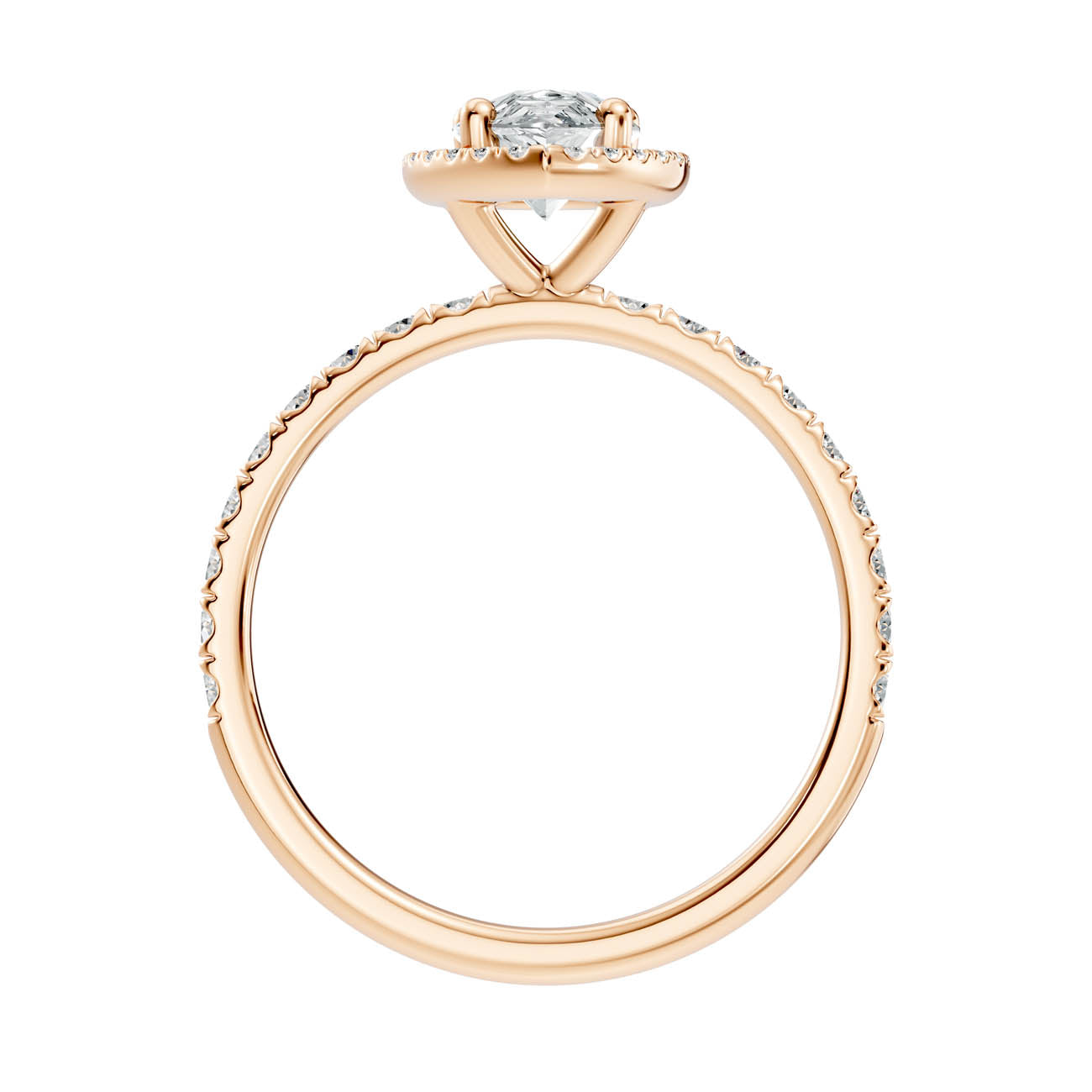 .50-1.50 Ct. Pear-Shaped Diamond Halo Ring with Diamond-Accented Band (ja17-f) 5