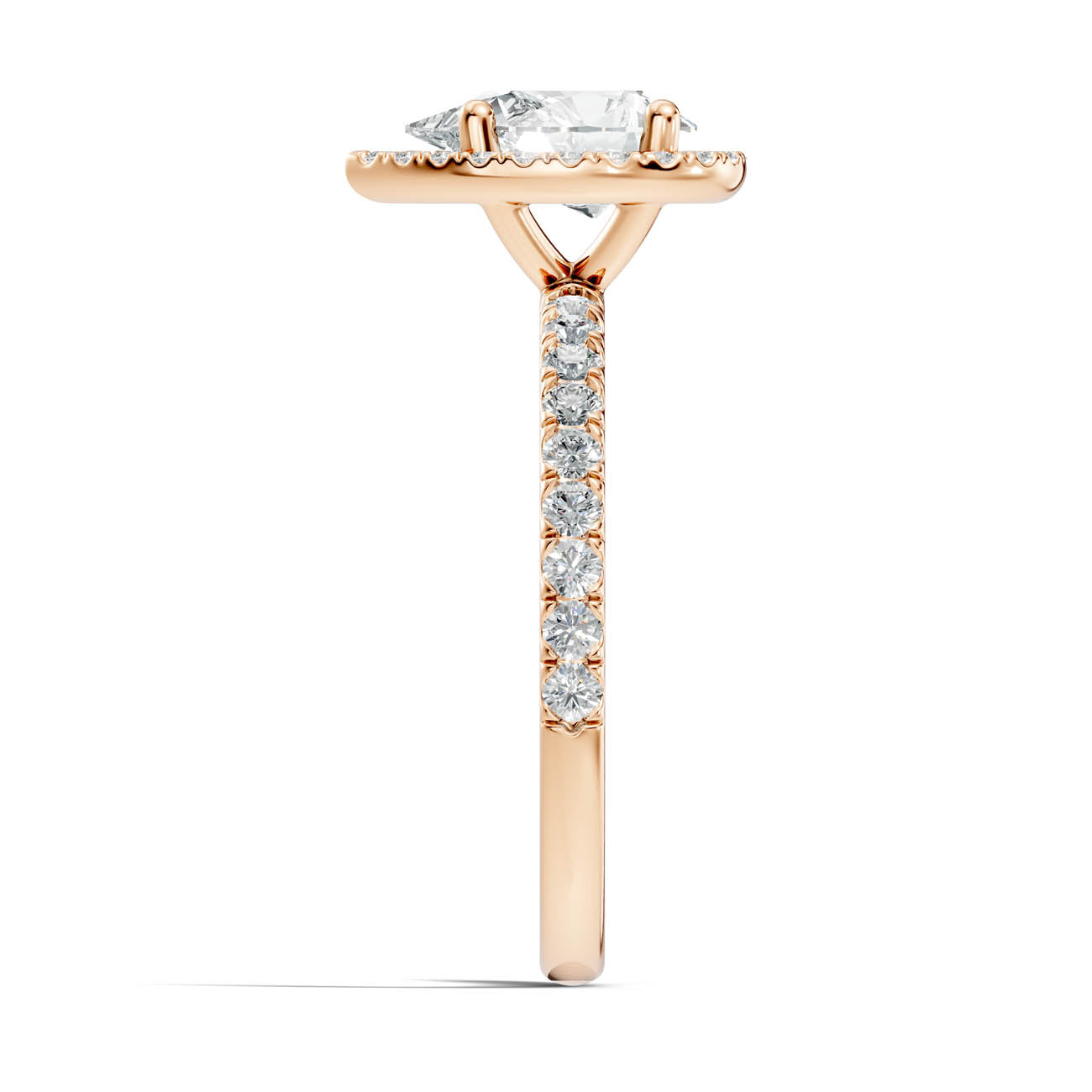 .50-1.50 Ct. Pear-Shaped Diamond Halo Ring with Diamond-Accented Band (ja17-f) 8