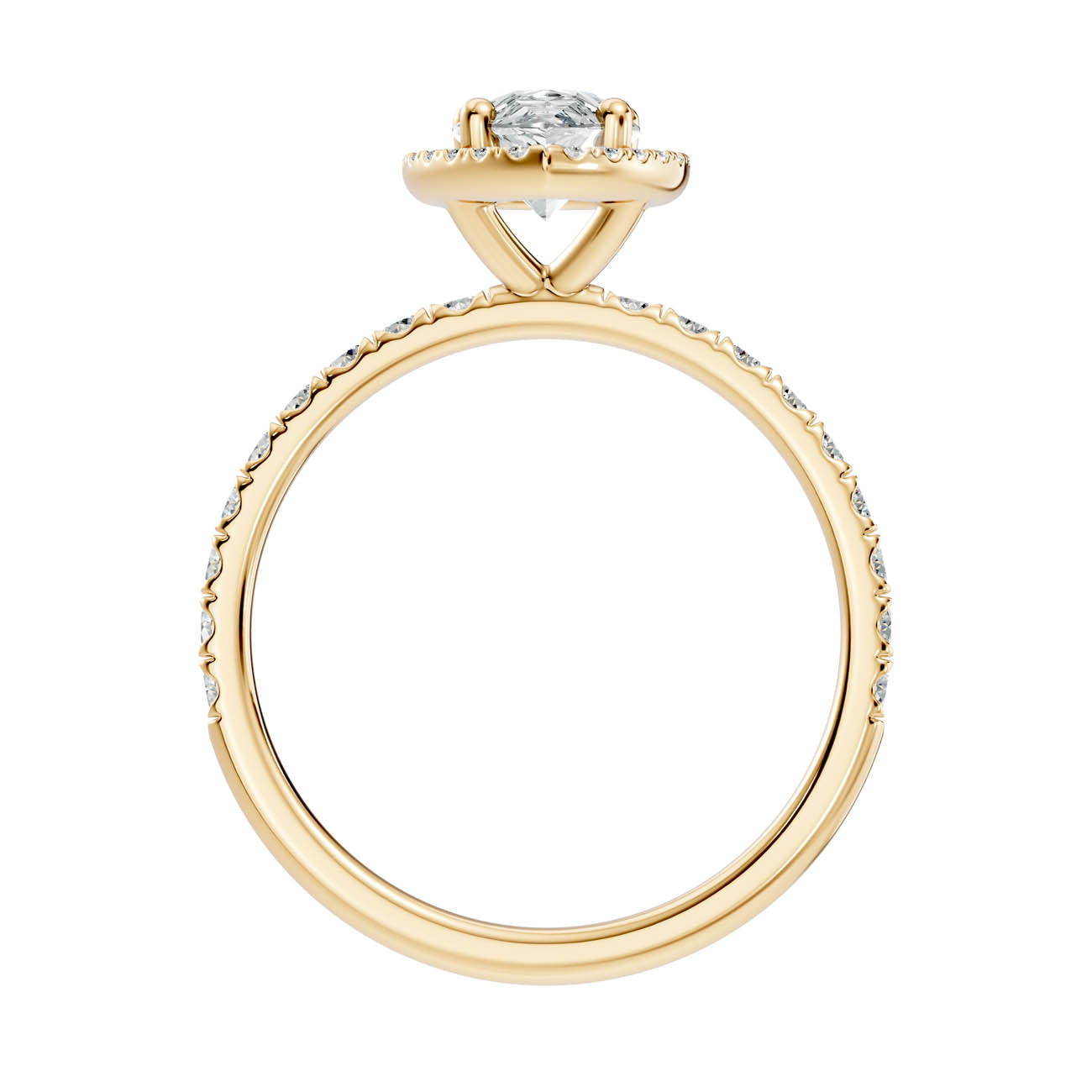 .50-1.50 Ct. Pear-Shaped Diamond Halo Ring with Diamond-Accented Band (ja17-f) 14