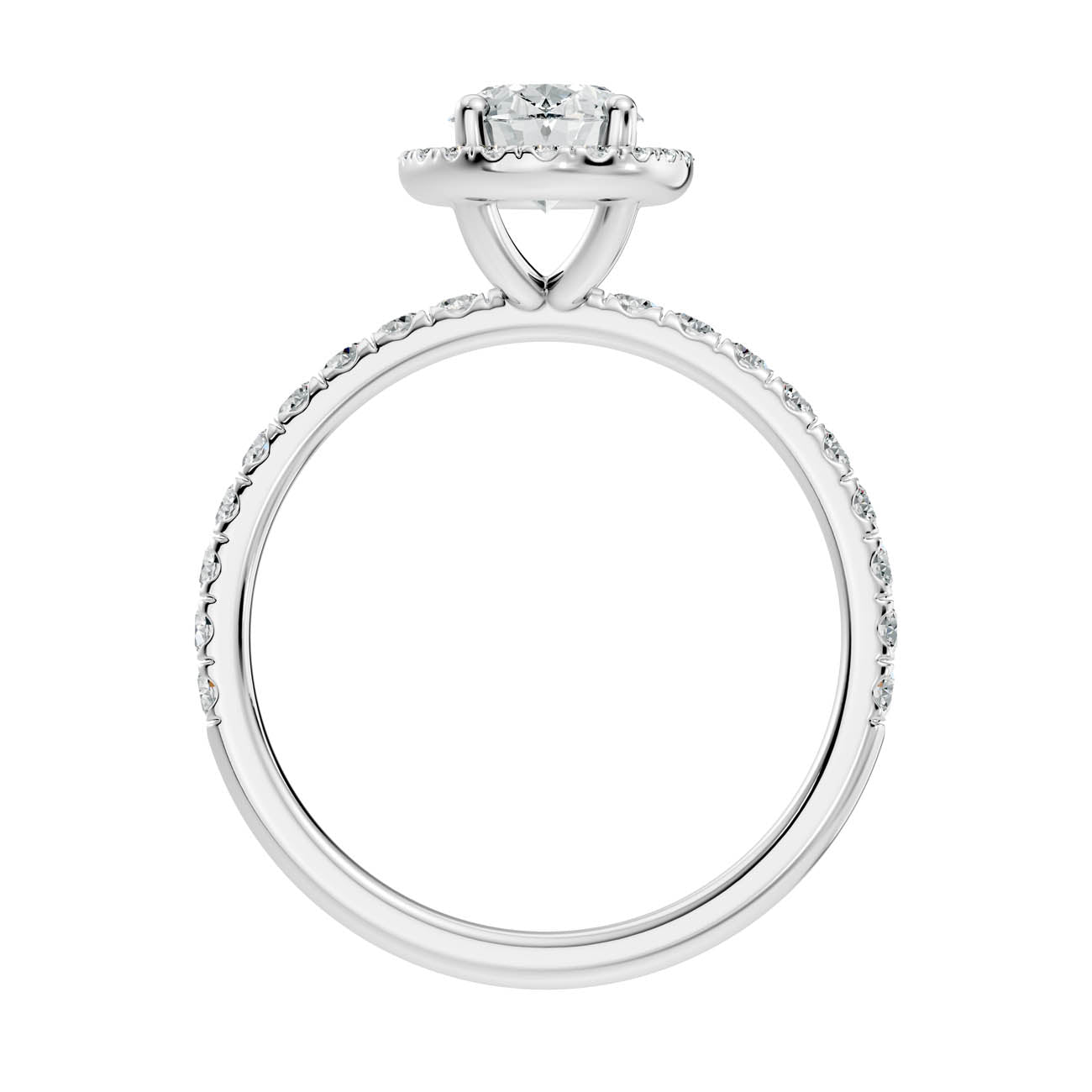 .50-1.50 Ct. Oval Diamond Halo Ring with Diamond-Accented Band (ja17-e) 12