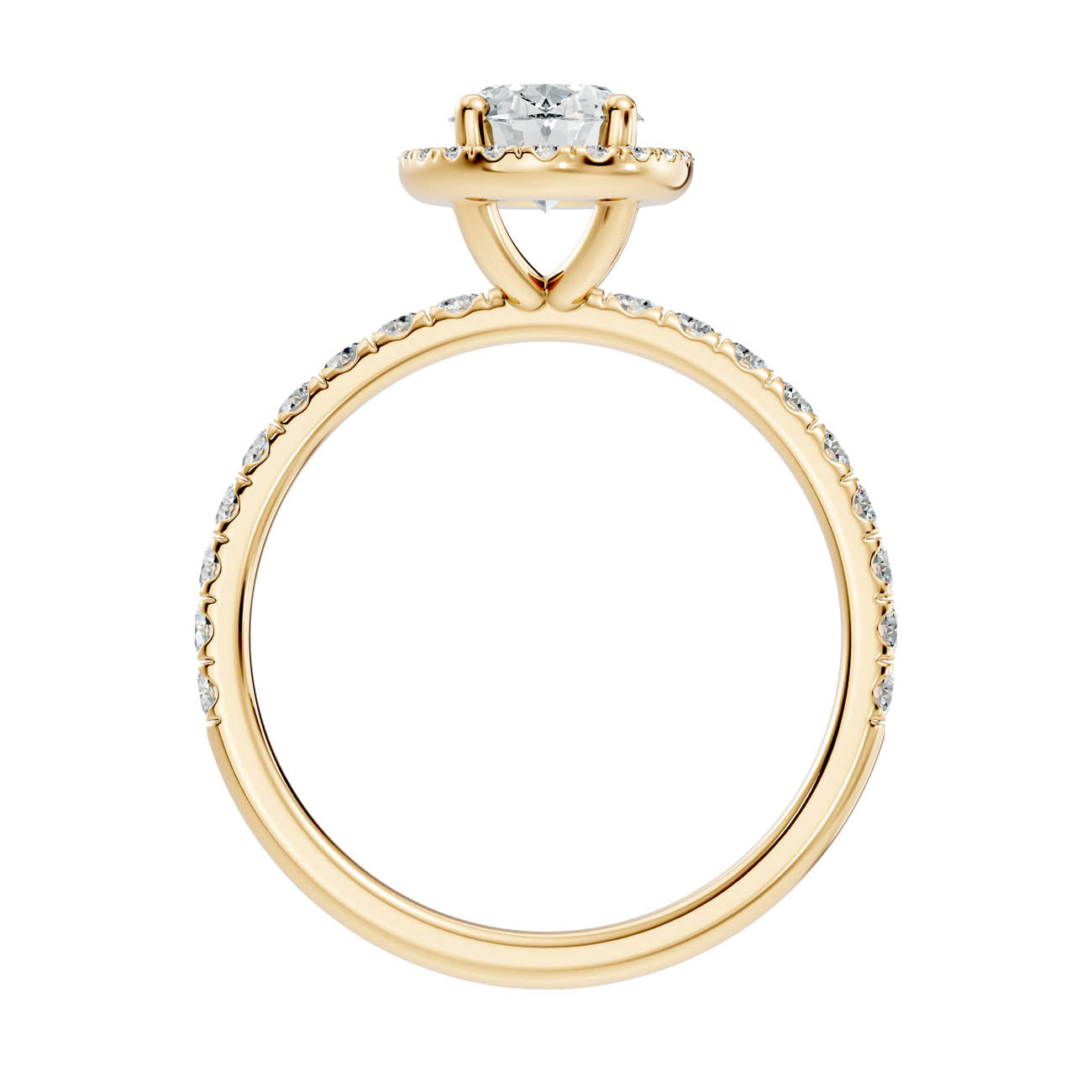 .50-1.50 Ct. Oval Diamond Halo Ring with Diamond-Accented Band (ja17-e) 5