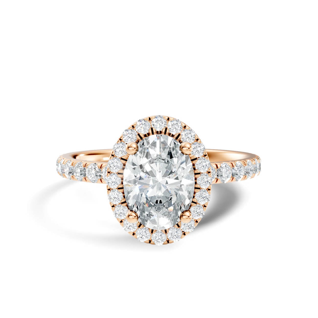 .50-1.50 Ct. Oval Diamond Halo Ring with Diamond-Accented Band (ja17-e) 7