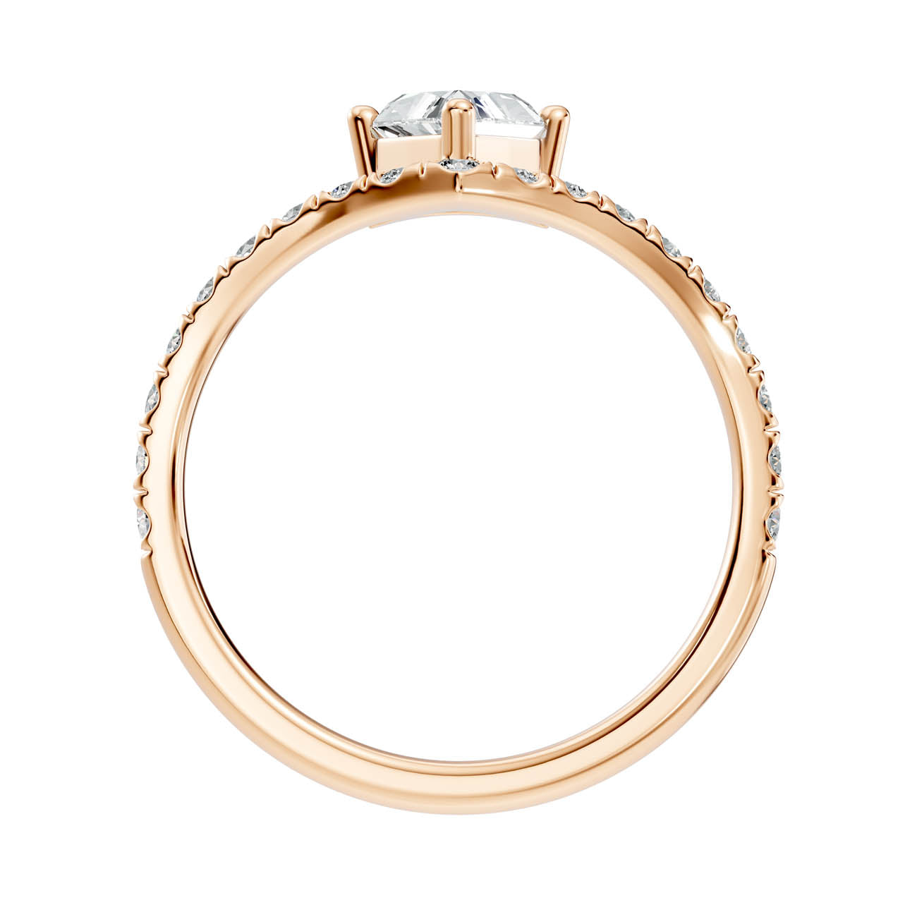 .92 Ct. Trillion Cut Diamond Chevron Pavé Ring (20-f) 5