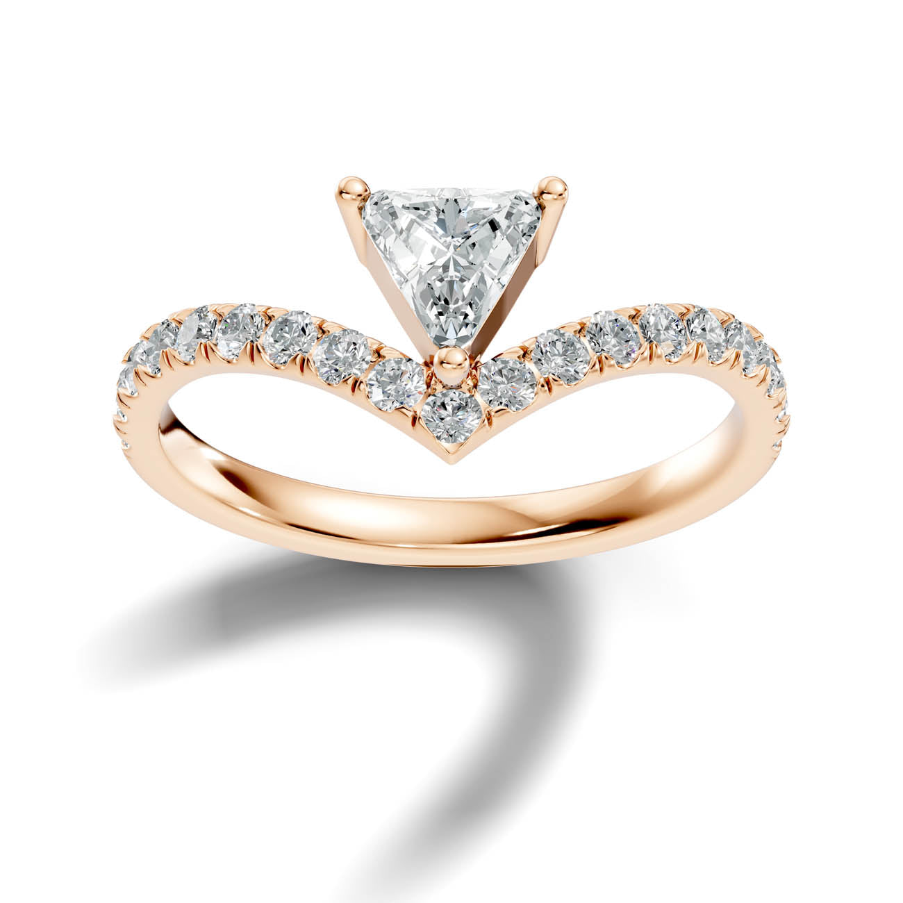 .92 Ct. Trillion Cut Diamond Chevron Pavé Ring (20-f) 7